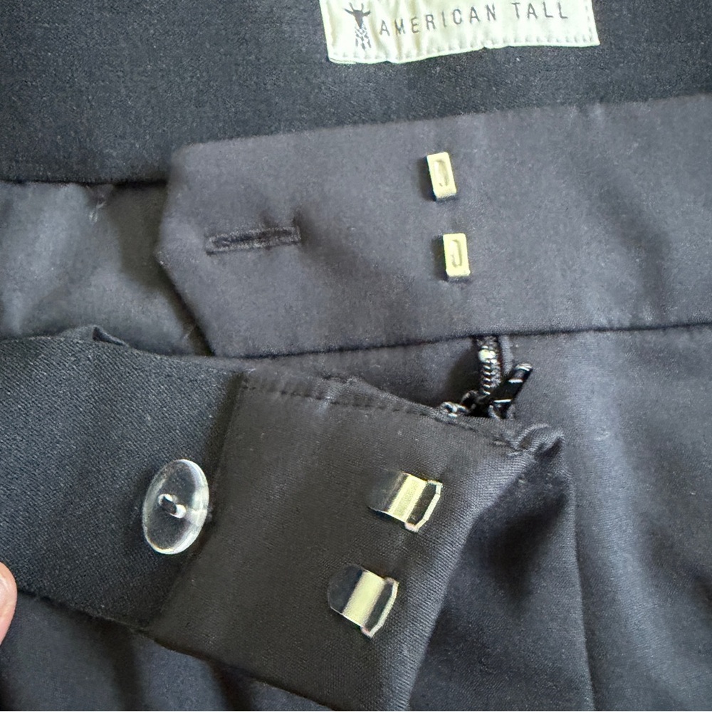 American Tall Flat Front Straight Leg Black Dress Pants Women’s Sz 12 Extra Tall - Picture 5 of 6
